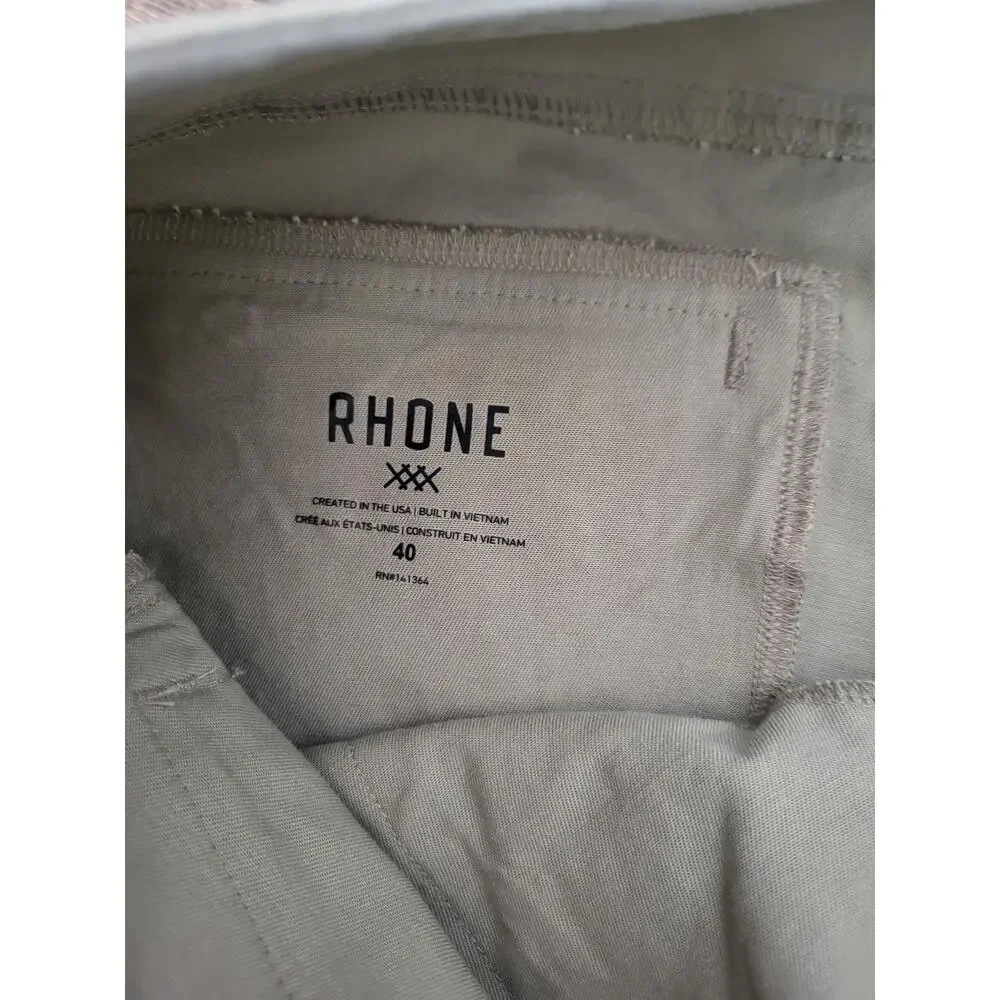 Rhone Every Day Twill Khaki Pants 40 X 32 NEW Neutral Classic Tapered Leg - Picture 5 of 6